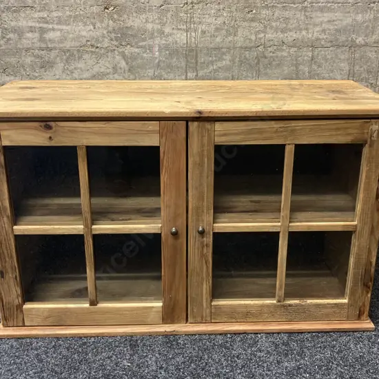 Ex Early Settler Reclaimed Timber 2 Glass Door Sideboard. H60 W99 D39cm